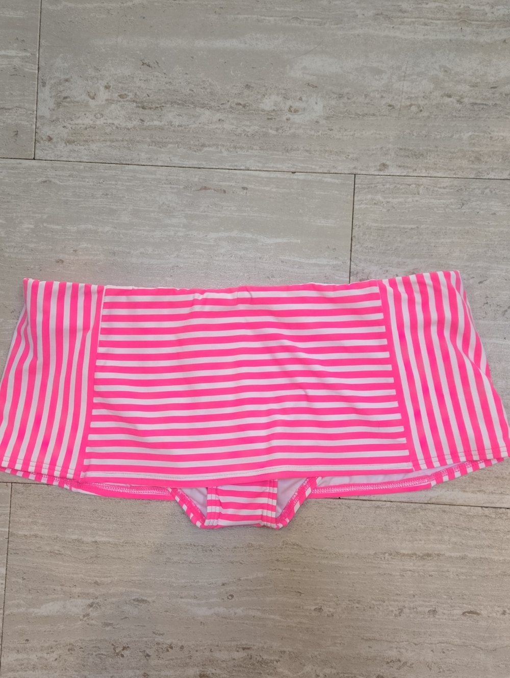 Coco Rave Hot Pink/White Striped Mini Bikini Skort